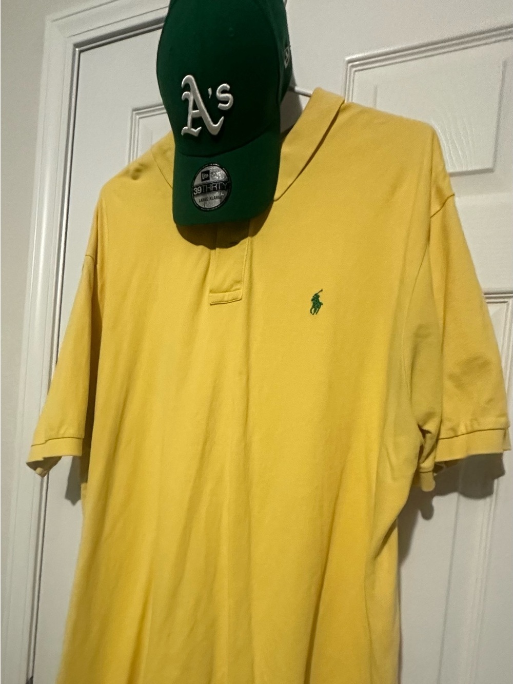 Ralph Lauren Green Pony Embroidered Yellow Polo